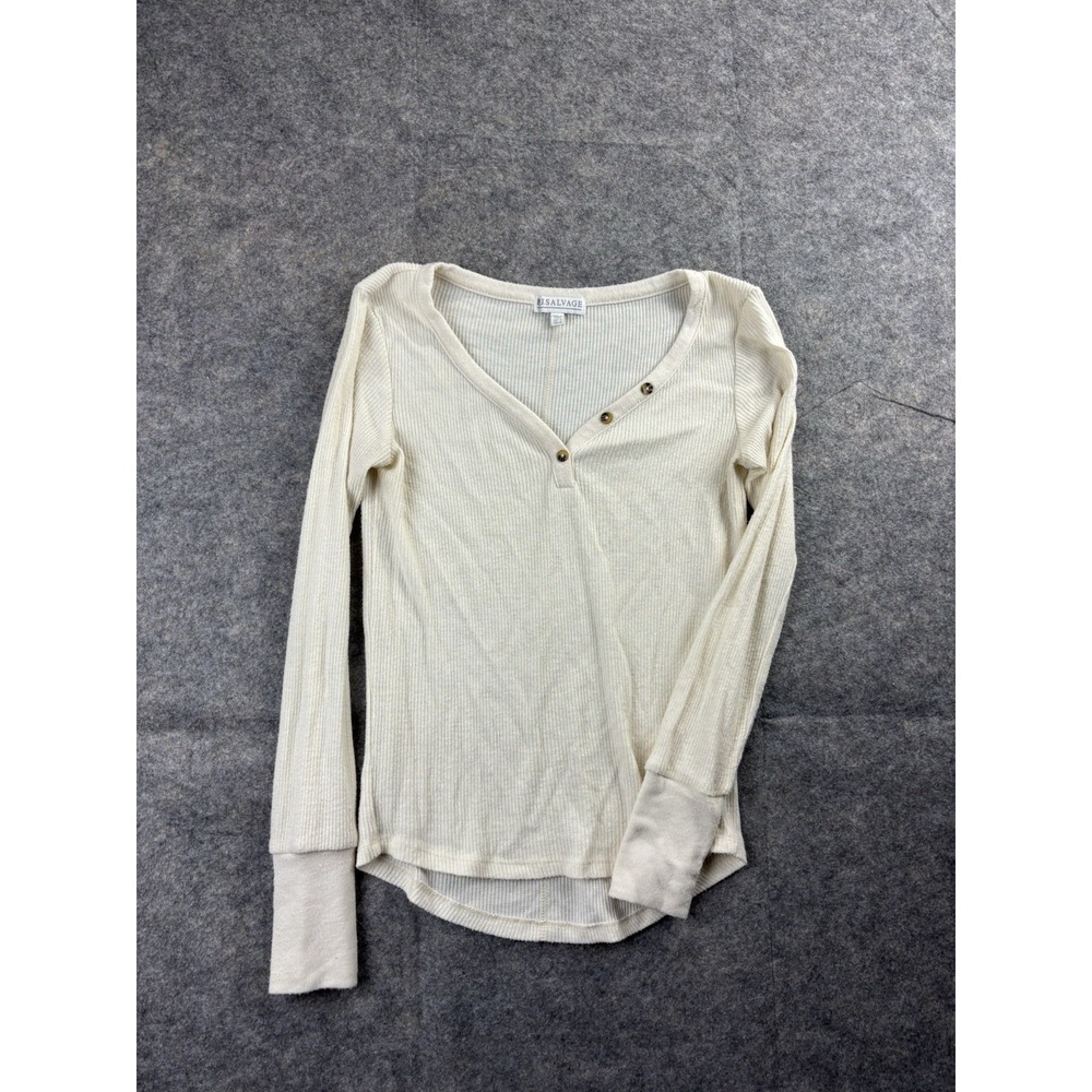 P.J. Salvage Womens Size Small Ribbed Top Pajama Shirt Athleisure Lounge Wear